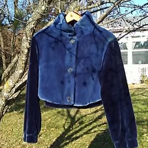 Faux Fur Jacket Midnight Blue